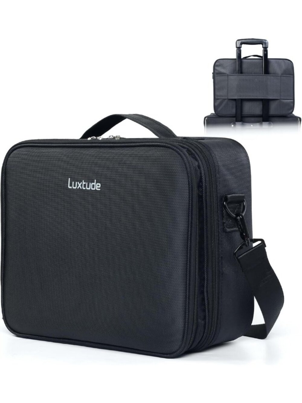 Large Double Layer Electronic Organizer Travel Case - Tech Accessories Bag
